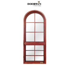 China manufacturer high quality low price aluminium wood windows American style fixed windows